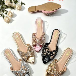 Royal pearl slippers