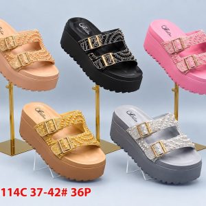 Lilas double buckle wedge