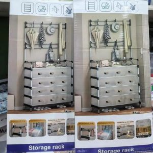 Quality big size 5layer shoe and hat shoe rack