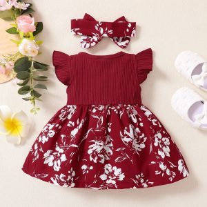 bow baby gown